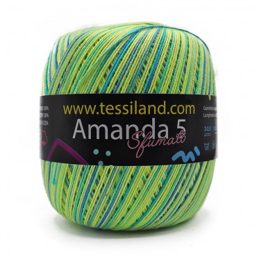 AmandaSfumato Cotton Lisle shaded n5 100g ball Lime