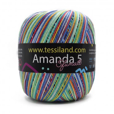 AmandaSfumato Cotton Lisle shaded n5 100g ball Rainbow