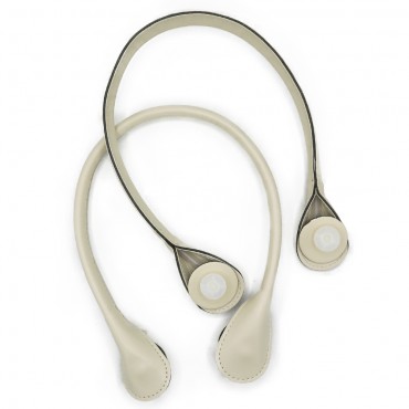 Manici stile Obag con chiusura a vite per borse medie e grandi Panna