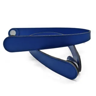 Poignées Screw en simili cuir avec attache à vis fabriquées en Italie Bluette
