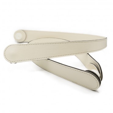 Manici Sahel in ecopelle con attacco a vite made in Italy Panna