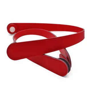 Screw Handles in Eco Leather with Screw Attachment Made in Italy Rosso