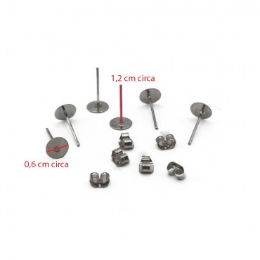 Perni per orecchini Argento 6pz