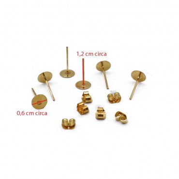 Perni per orecchini Oro 6pz