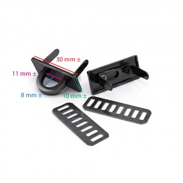 Ponticelli con placca  rettangolare 30x13 Canna fucile 2pz