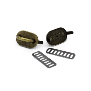 Pontents avec plaque ovale pour appliquer poignées et des courroies Bronzo