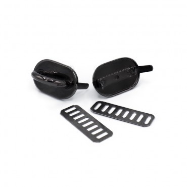 Ponticelli con placca ovale 30x19 Canna di fucile 2pz