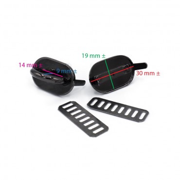 Ponticelli con placca ovale 30x19 Canna di fucile 2pz