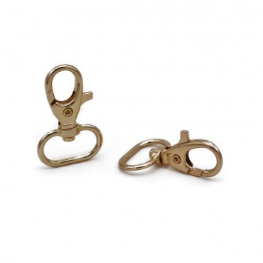 Moschettoni Goccia base ovale con apertura a molla per borse 2pz Oro