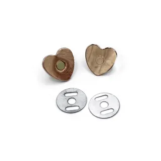 Bouton magnétique Cœur pour sac avec ailettes Oro
