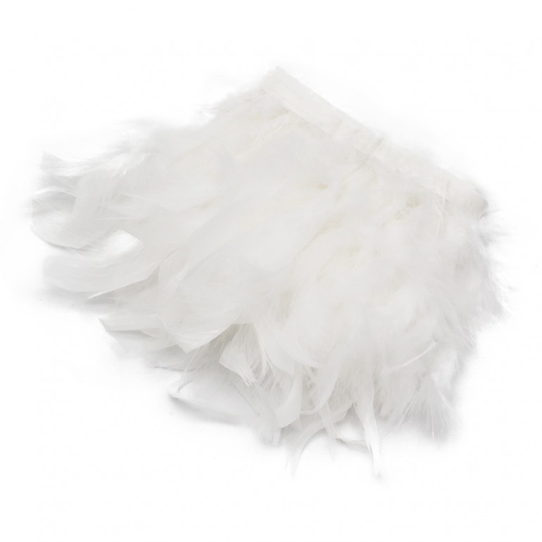 Frange Plumage Blanc 1mt