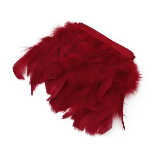Natural Feather Fringe for Bag and Clothing Applications Borgogna