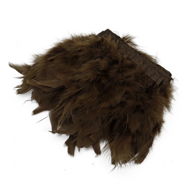 Frange Plumage Marron Foncè 1mt