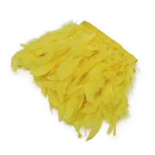 Frangia di piume naturali per applicazioni borse e abbigliamento Giallo