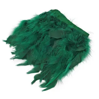 Natural Feather Fringe for Bag and Clothing Applications Green