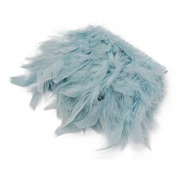 Frange Plumage Bleu Ciel 1mt