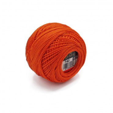 Cotone Perlè DMC n 8 gomitolo 10g Arancio 740