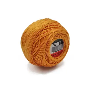 Coton perlé DMC n 8 pelote 10g Giallo Scuro 742