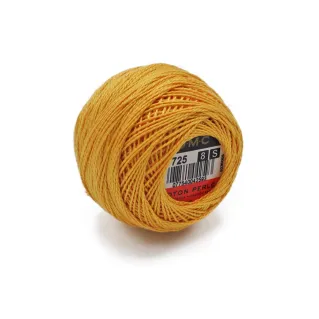 DMC Pearl Cotton No 8 10g ball Giallo Scuro 725
