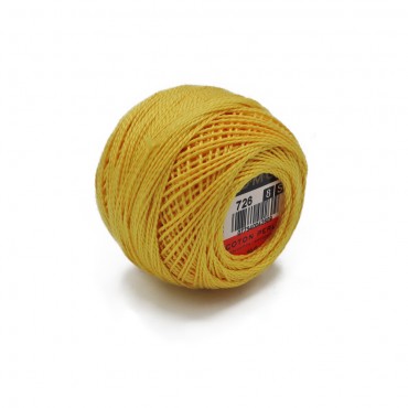 Cotone Perlè DMC n 8 gomitolo 10g Giallo 726