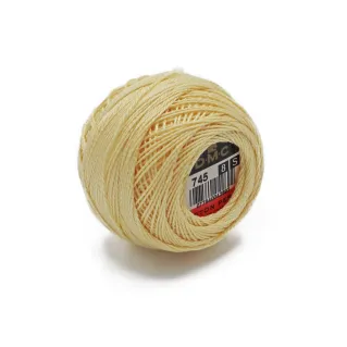 DMC Pearl Cotton No 8 10g ball Crema 745
