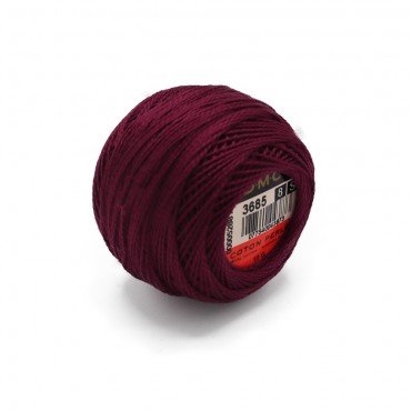 Cotone Perlè DMC n 8 gomitolo 10g Bordeaux 3685