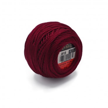 Cotone Perlè DMC n 8 gomitolo 10g Bordeaux 815