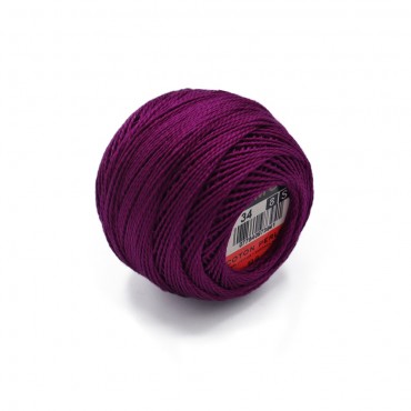 Cotone Perlè DMC n 8 gomitolo 10g Prugna 34