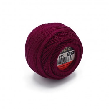 Cotone Perlè DMC n 8 gomitolo 10g Prugna 915