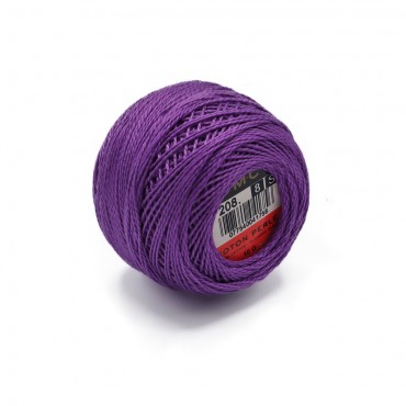 Cotone Perlè DMC n 8 gomitolo 10g Viola 208