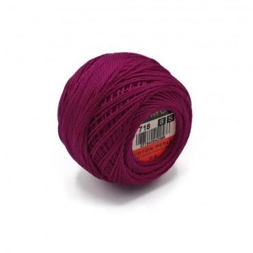 Cotone Perlè DMC n 8 gomitolo 10g Magenta 718