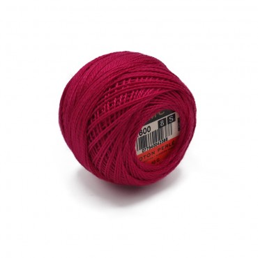 Cotone Perlè DMC n 8 gomitolo 10g Magenta 600