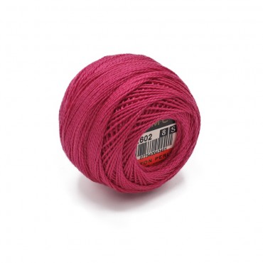 Cotone Perlè DMC n 8 gomitolo 10g Magenta 602