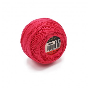 Cotone Perlè DMC n 8 gomitolo 10g Magenta 956
