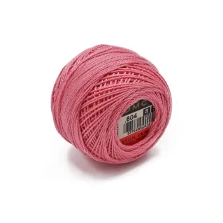 DMC Pearl Cotton No 8 10g ball Rosa 604