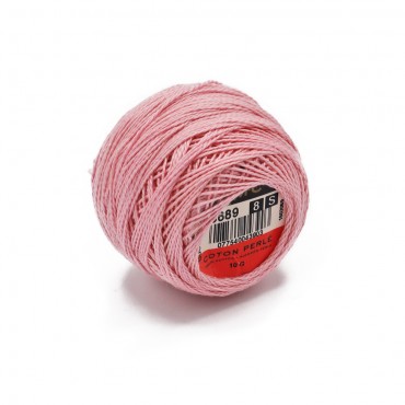 Cotone Perlè DMC n 8 gomitolo 10g Rosa 3689