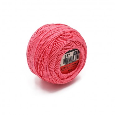 Cotone Perlè DMC n 8 gomitolo 10g Rosa Scuro 957
