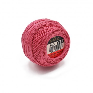 Cotone Perlè DMC n 8 gomitolo 10g Rosa Scuro 603