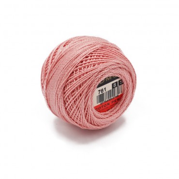 Cotone Perlè DMC n 8 gomitolo 10g Rosa Chiaro 761