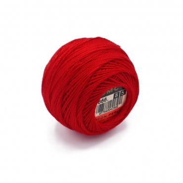 Cotone Perlè DMC n 8 gomitolo 10g Fuoco 666