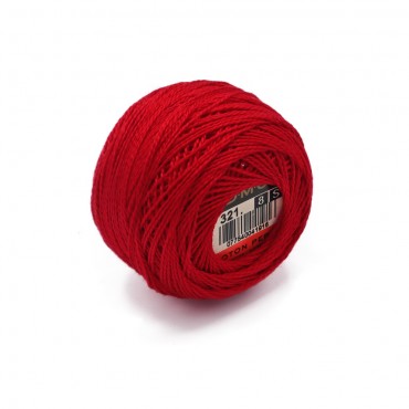 Cotone Perlè DMC n 8 gomitolo 10g Rosso 321