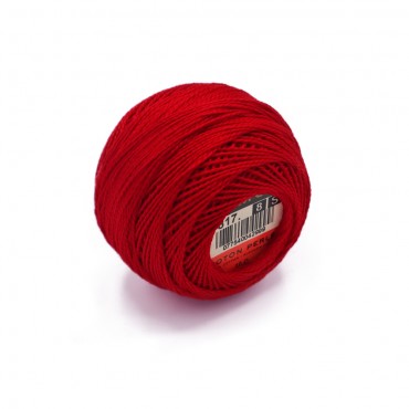 Cotone Perlè DMC n 8 gomitolo 10g Rosso 817