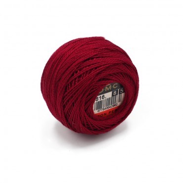 Cotone Perlè DMC n 8 gomitolo 10g Ciliegia 816