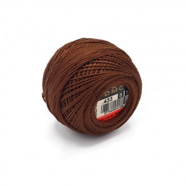 Cotone Perlè DMC n 8 gomitolo 10g Marrone 433