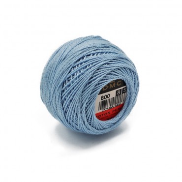 Cotone Perlè DMC n 8 gomitolo 10g Azzurro 800