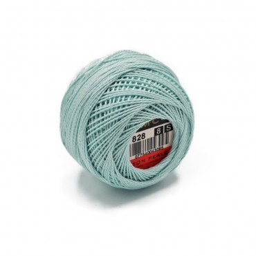 Cotone Perlè DMC n 8 gomitolo 10g Celeste 828