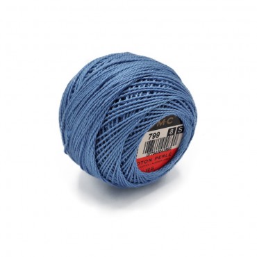 Cotone Perlè DMC n 8 gomitolo 10g Jeans 799