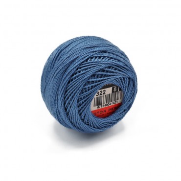 Cotone Perlè DMC n 8 gomitolo 10g Jeans 322