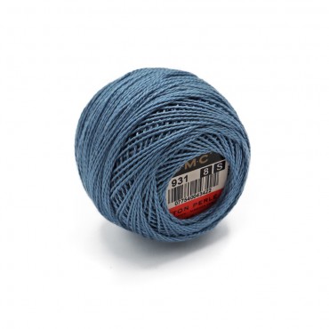 Cotone Perlè DMC n 8 gomitolo 10g Jeans 931