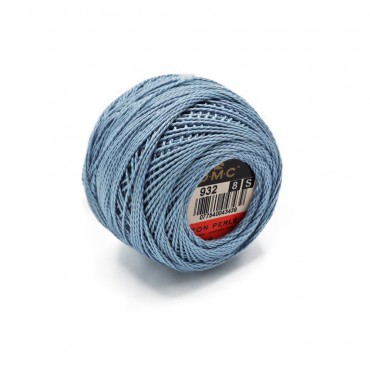 Cotone Perlè DMC n 8 gomitolo 10g Jeans 932